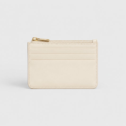 Leather Wallet with Zipper