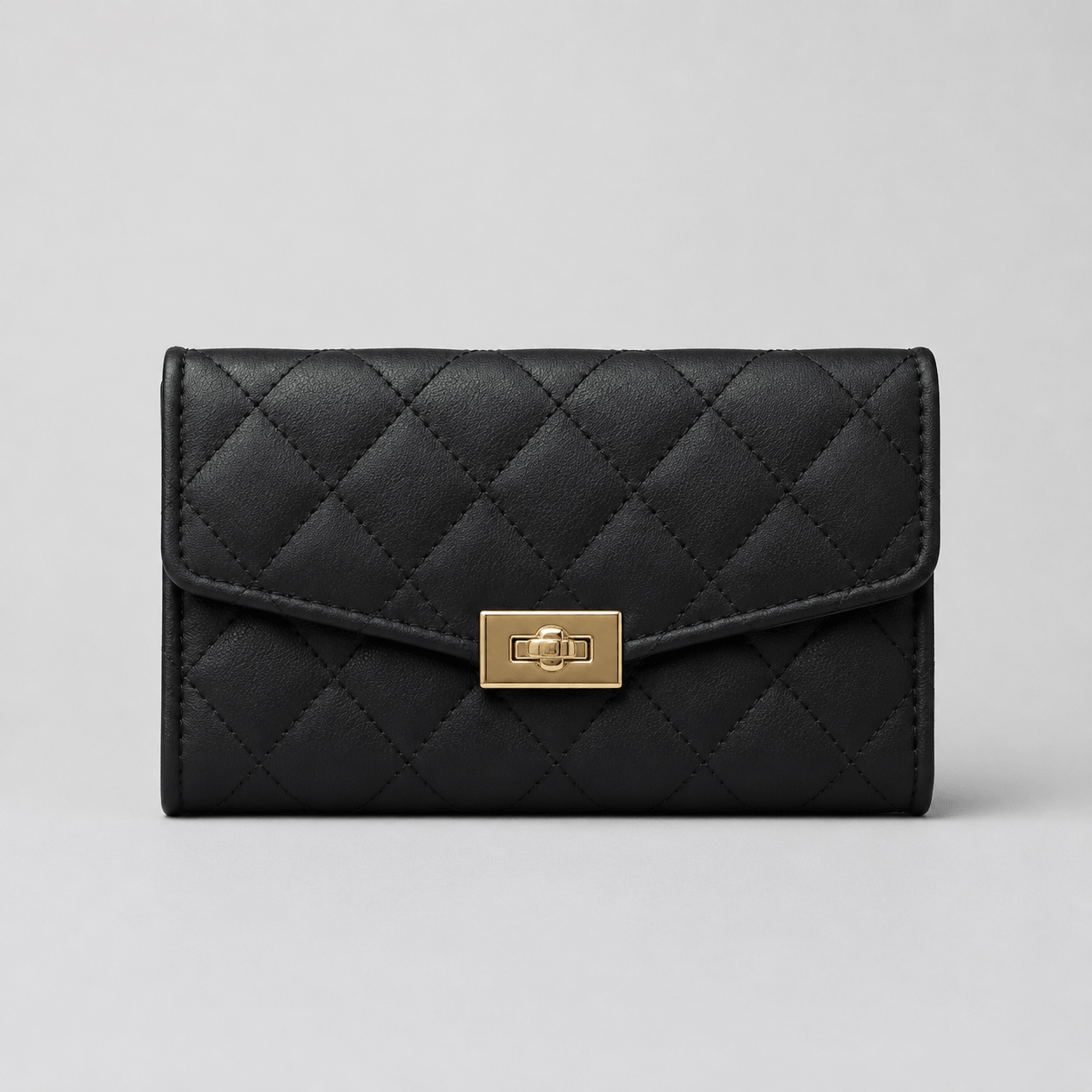 Leather Wallet with Spin Clasp