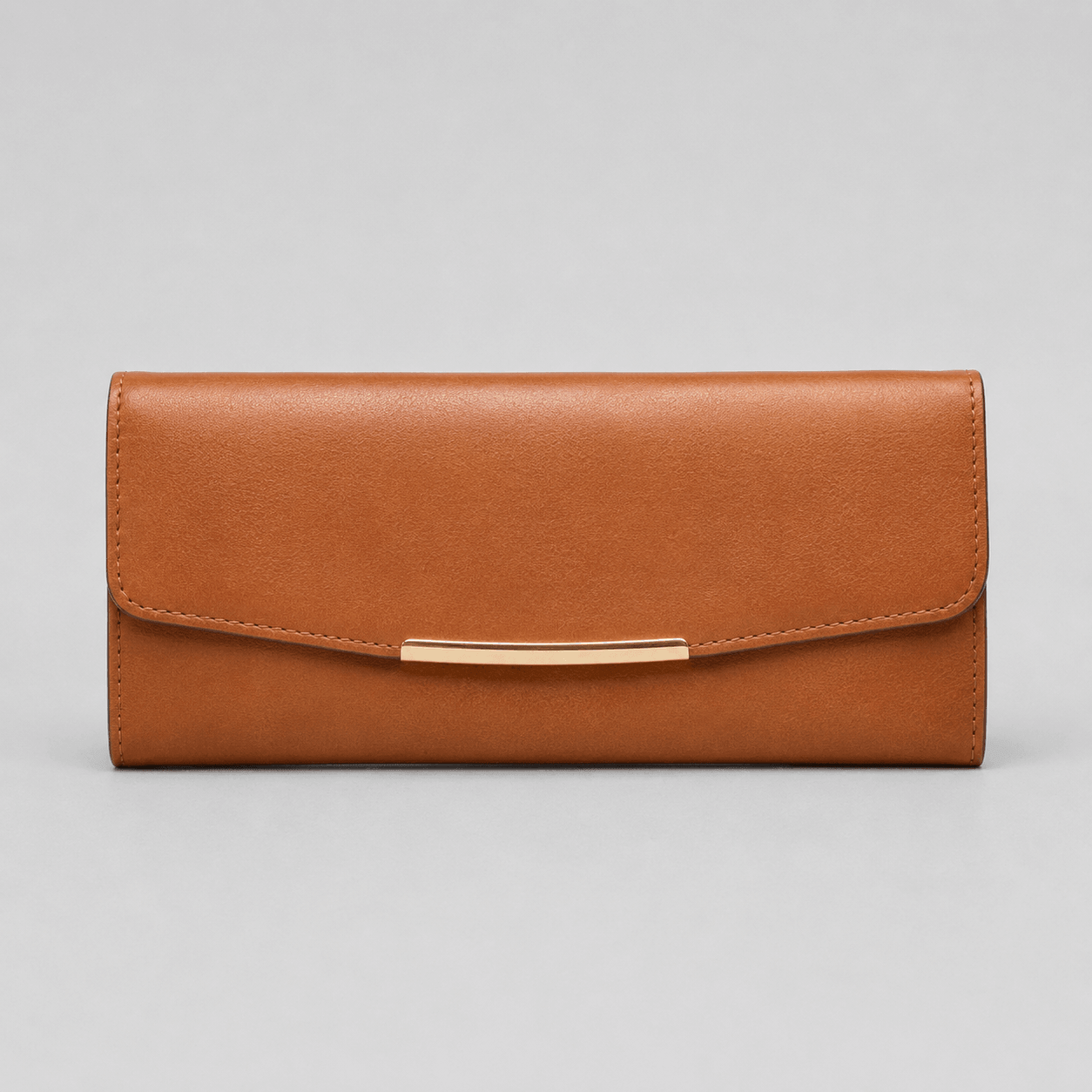 Leather Wallet with Zipper for Coins & Cards