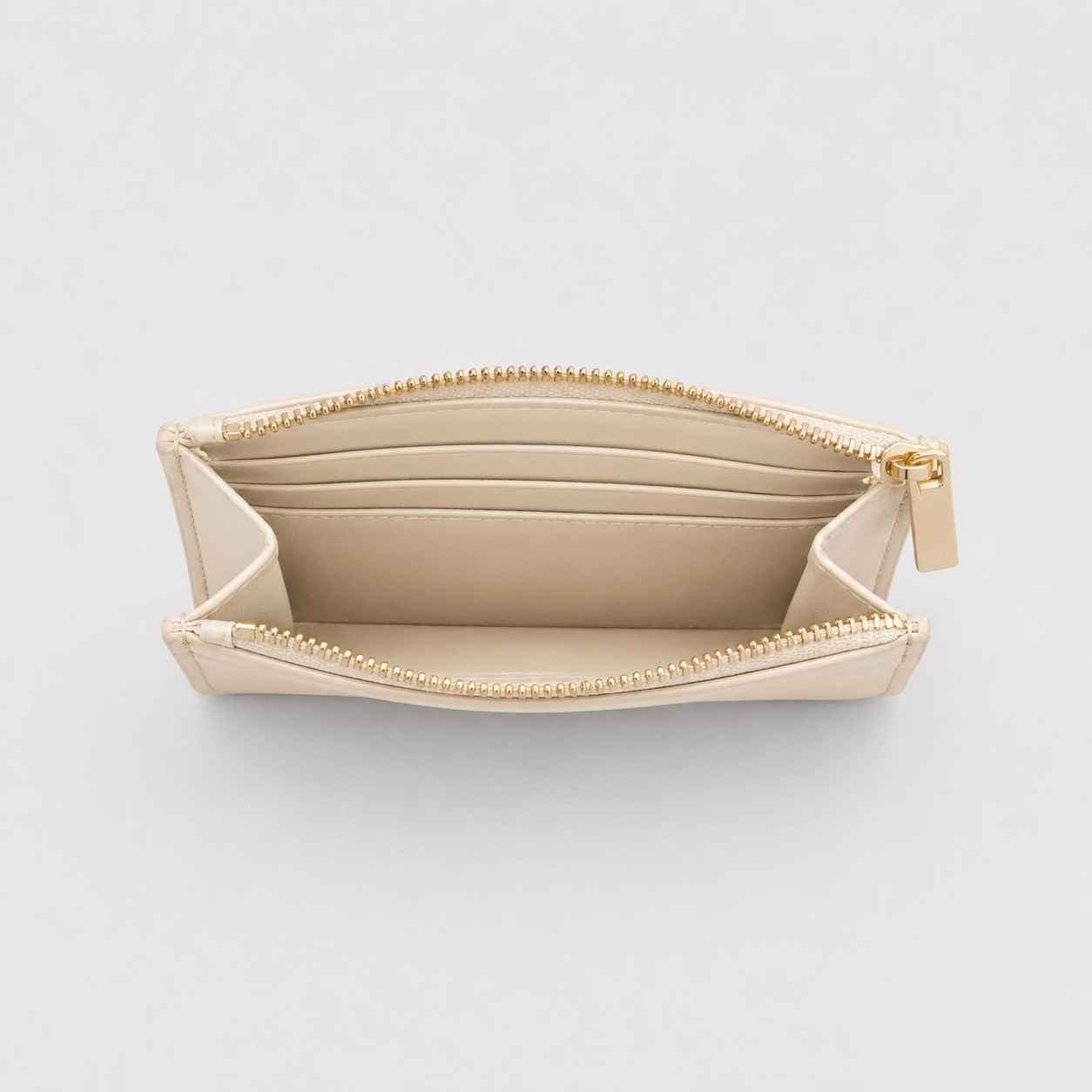 Leather Wallet with Zipper