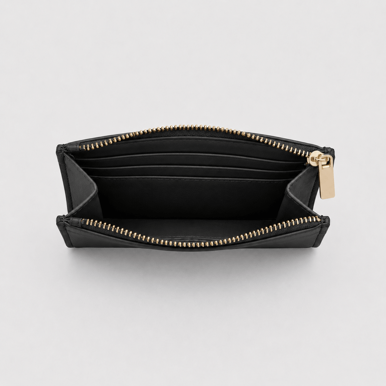 Leather Wallet with Zipper