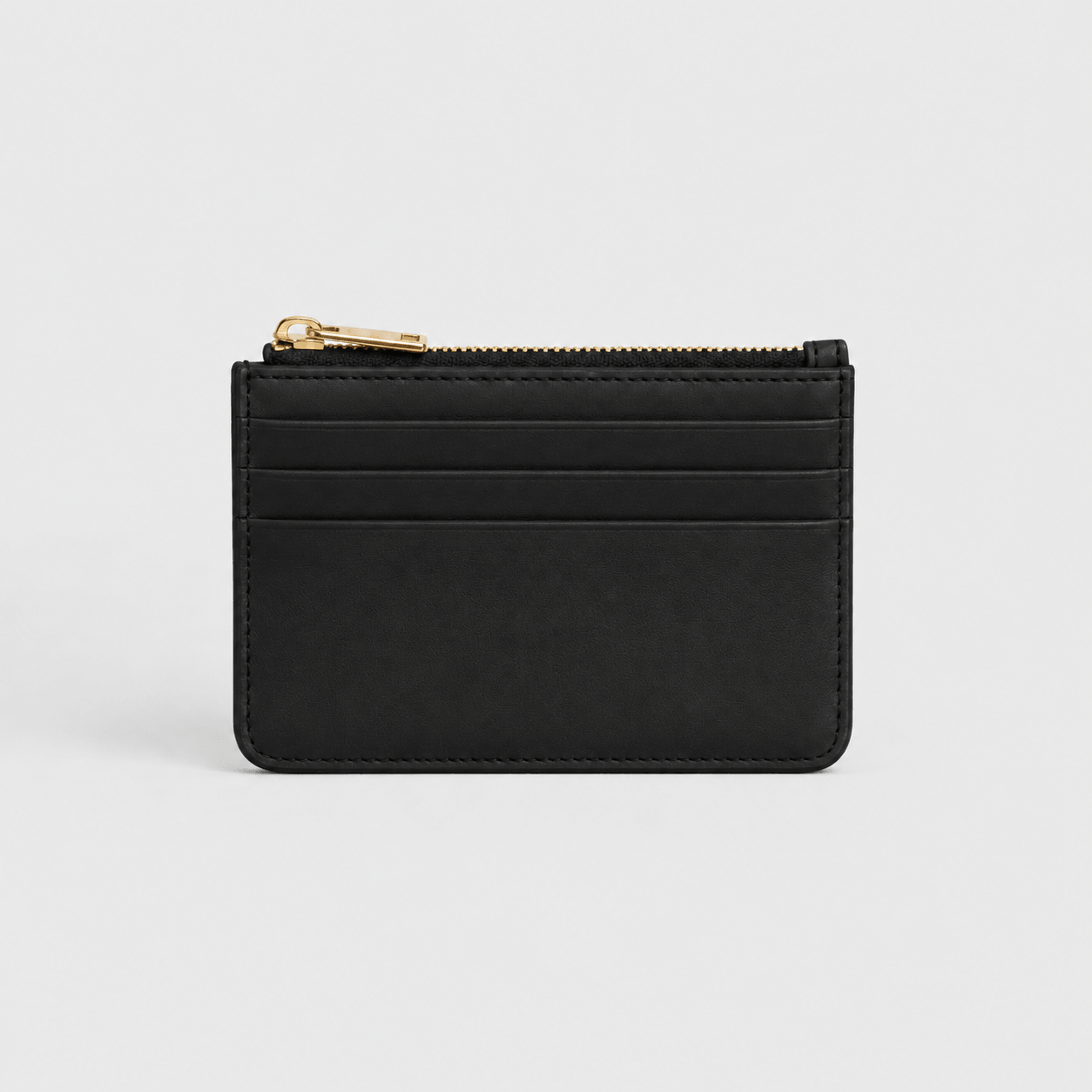 Leather Wallet with Zipper