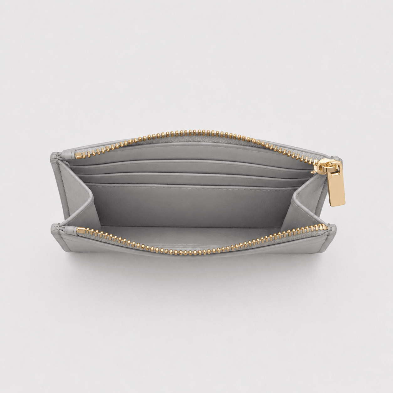 Leather Wallet with Zipper