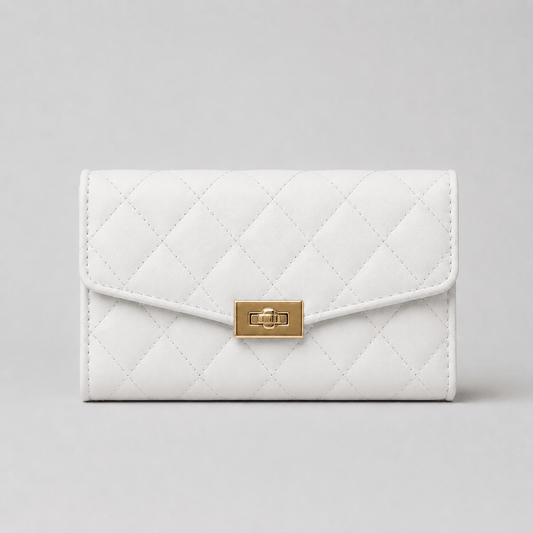 Leather Wallet with Spin Clasp