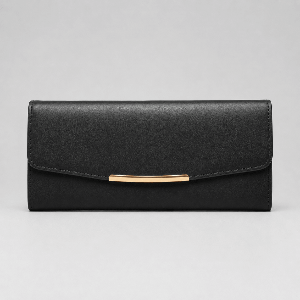 Leather Wallet with Zipper for Coins & Cards