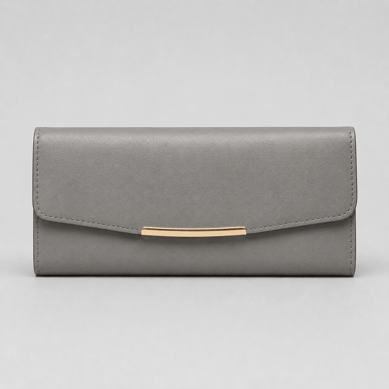 Leather Wallet with Zipper for Coins & Cards