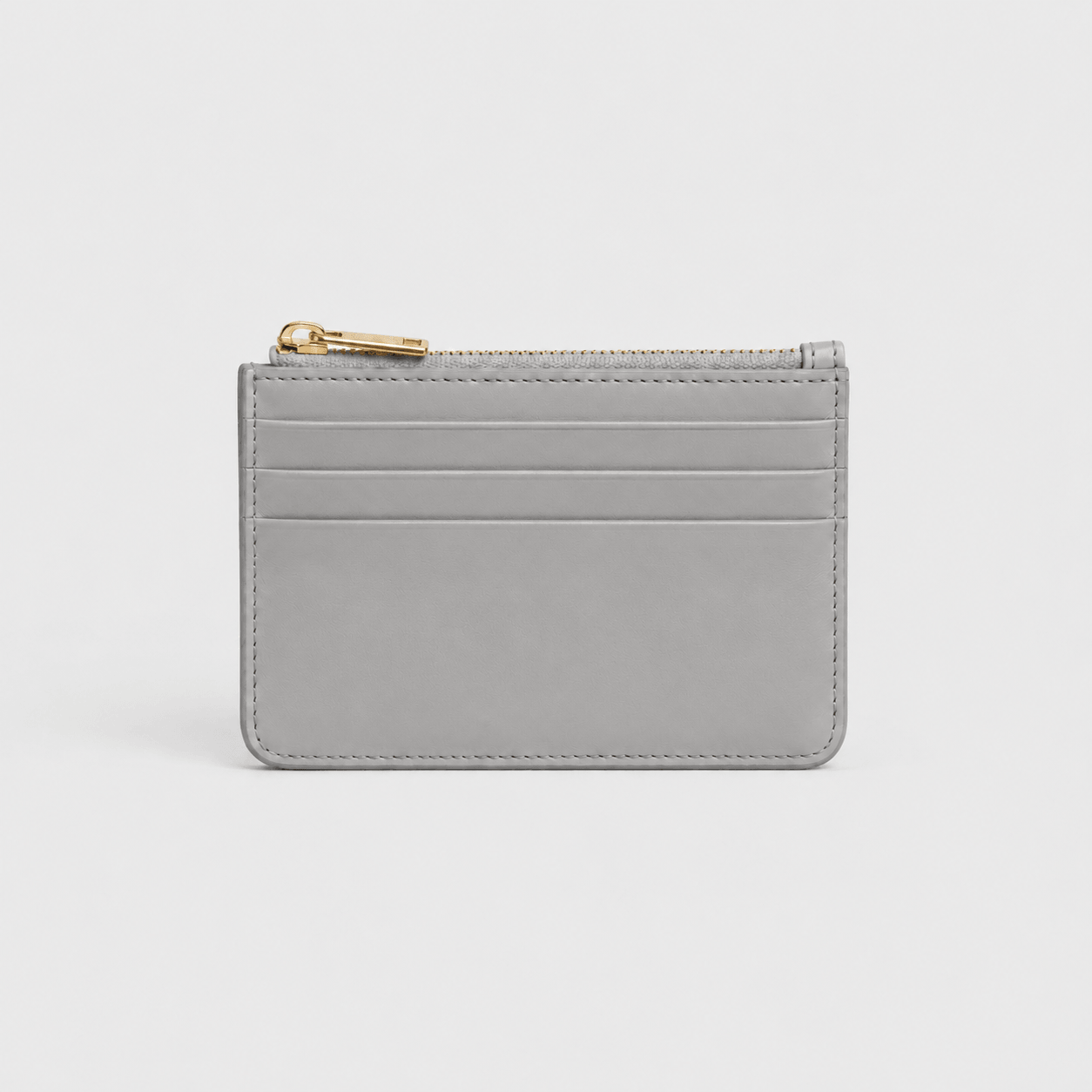 Leather Wallet with Zipper
